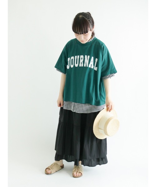 Samansa Mos2（サマンサ モスモス）の「ぽこぽこギンガムチェックシャツ（シャツ/ブラウス・レディース・ブラック/ピンク/グレー/グリーン・ﾌﾘ-）」の9枚目の写真