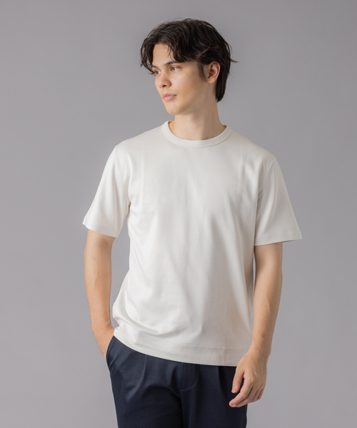 ABAHOUSE(アバハウス)の「【リバーシブル仕様】抗菌防臭加工 半袖 Tシャツ(Tシャツ/カットソー・メンズ・ホワイト/グレー/グリーン・44/46/48)」の3枚目の写真
