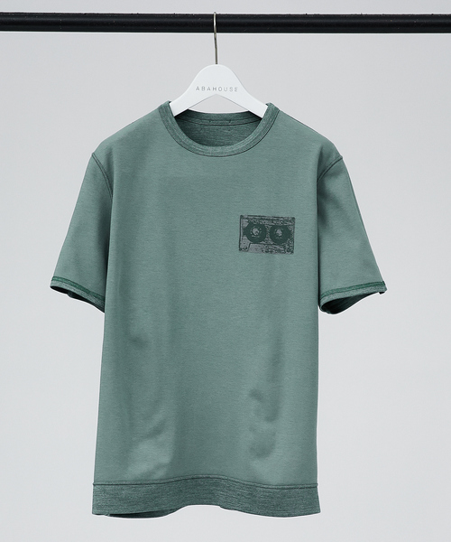 ABAHOUSE(アバハウス)の「【リバーシブル仕様】抗菌防臭加工 半袖 Tシャツ(Tシャツ/カットソー・メンズ・ホワイト/グレー/グリーン・44/46/48)」の6枚目の写真