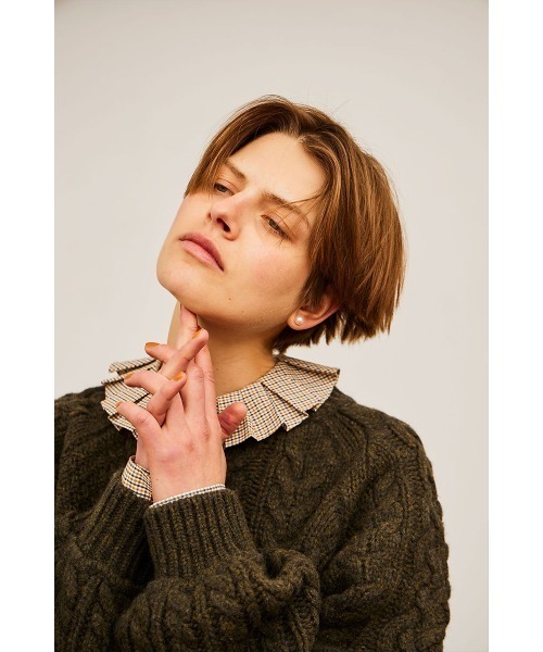 THE SHINZONE(ザ シンゾーン)の「THE SHINZONE/シンゾーン リンクケーブルニット LINK CABLE KNIT(ニット/セーター・レディース・ホワイト/カーキ・FREE)」の21枚目の写真