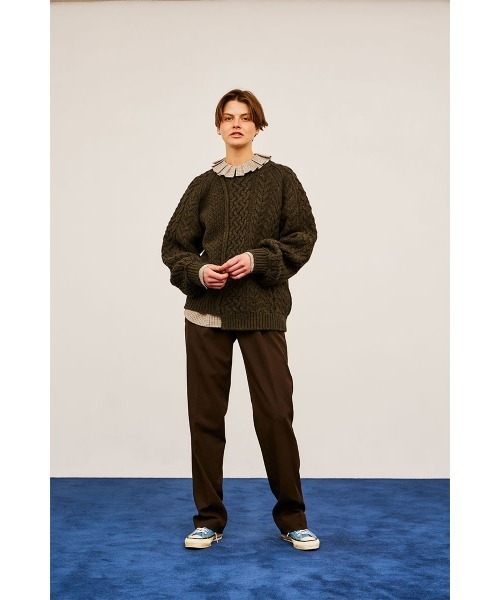 THE SHINZONE(ザ シンゾーン)の「THE SHINZONE/シンゾーン リンクケーブルニット LINK CABLE KNIT(ニット/セーター・レディース・ホワイト/カーキ・FREE)」の22枚目の写真