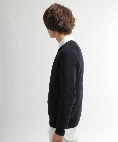 HARE（ハレ）の「シルクコンヨコアゼニットプルオーバー(HARE)（ニット/セーター・メンズ・オフホワイト/グレー/ブルー/ネイビー・SMALL/LARGE/MEDIUM）」の5枚目の写真