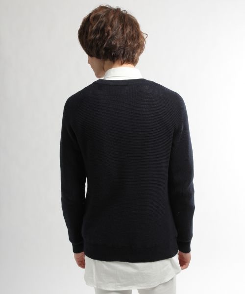 HARE（ハレ）の「シルクコンヨコアゼニットプルオーバー(HARE)（ニット/セーター・メンズ・オフホワイト/グレー/ブルー/ネイビー・SMALL/LARGE/MEDIUM）」の6枚目の写真