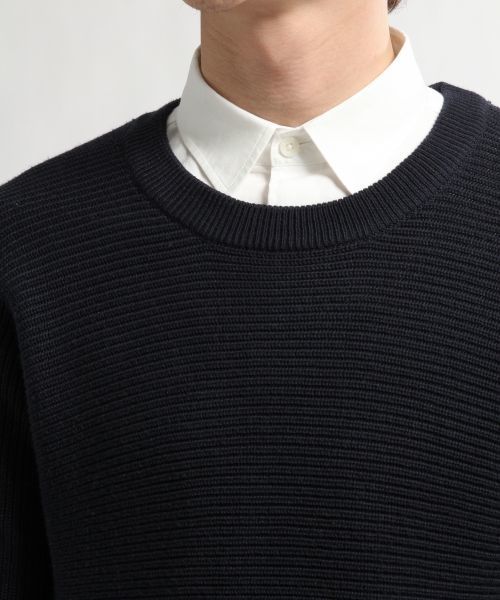 HARE（ハレ）の「シルクコンヨコアゼニットプルオーバー(HARE)（ニット/セーター・メンズ・オフホワイト/グレー/ブルー/ネイビー・SMALL/LARGE/MEDIUM）」の7枚目の写真