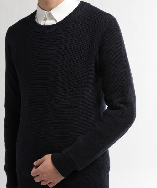 HARE（ハレ）の「シルクコンヨコアゼニットプルオーバー(HARE)（ニット/セーター・メンズ・オフホワイト/グレー/ブルー/ネイビー・SMALL/LARGE/MEDIUM）」の9枚目の写真