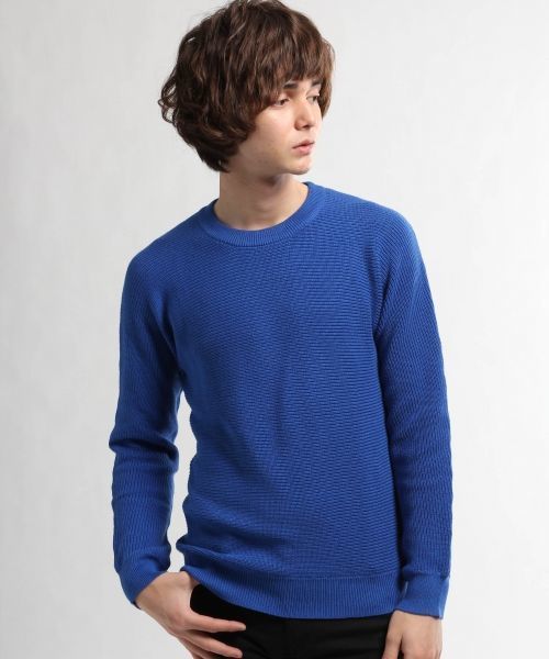 HARE（ハレ）の「シルクコンヨコアゼニットプルオーバー(HARE)（ニット/セーター・メンズ・オフホワイト/グレー/ブルー/ネイビー・SMALL/LARGE/MEDIUM）」の10枚目の写真