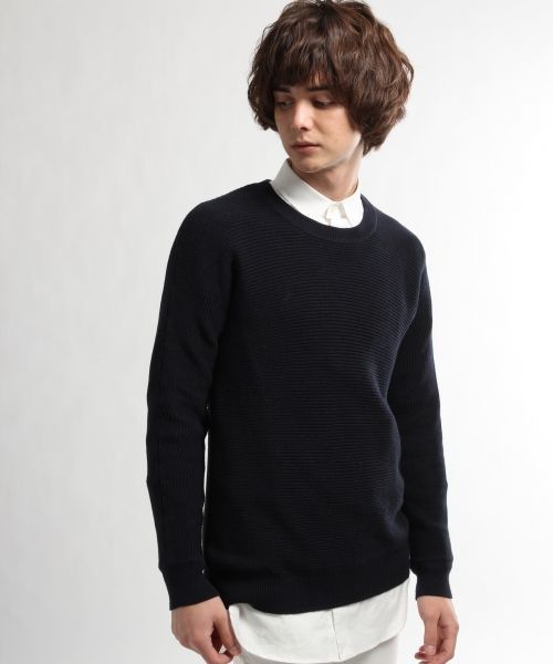 HARE（ハレ）の「シルクコンヨコアゼニットプルオーバー(HARE)（ニット/セーター・メンズ・オフホワイト/グレー/ブルー/ネイビー・SMALL/LARGE/MEDIUM）」の11枚目の写真