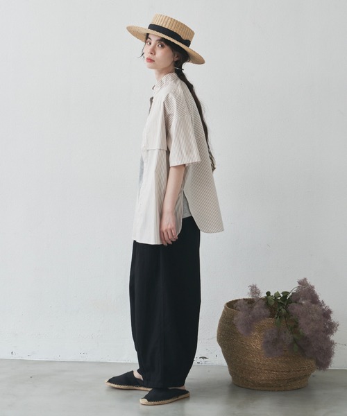 Libra Cue（リブラ キュー）の「“エスパドリーユスリッポン”　　　　　　　　　　　　　　　　　　　　　　　　　　　　　　　　　　　　　　　　かかとを踏んでサンダルとしても使える、夏らしい素材のスリッポン（スリッポン・レディース・ホワイト/ブラック・S/M/L）」の12枚目の写真