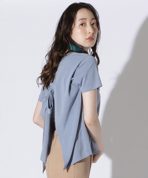 【撥水加工】バックリボントップス