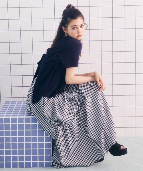 【撥水加工】バックリボントップス