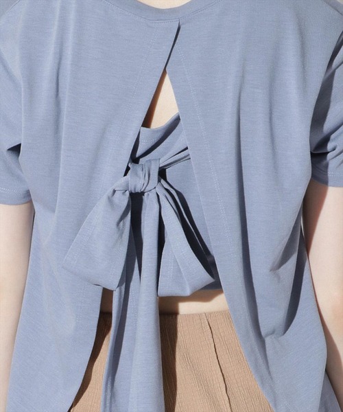 【撥水加工】バックリボントップス