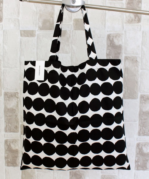marimekko（マリメッコ）の「Rasymatto/Pieni Siirtolapuutarha/Pieni Unikko/Jokeri Papajo/Keidas/Leikko/Lokki TOTE BAG（トートバッグ・レディース・ピンク系その他/ブラック系その他/グリーン系その他/ブラック系その他2/ブラック系その他3/ベージュ/ブルーグリーン/オレンジ系その他2/オレンジ/オレンジ系その他・FREE）」の2枚目の写真
