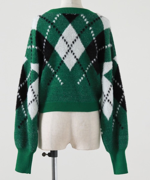 Cheek（チーク）の「アーガイルニットプルオーバー（ニット/セーター・レディース・グレー/ブルー/グリーン・MEDIUM）」の22枚目の写真