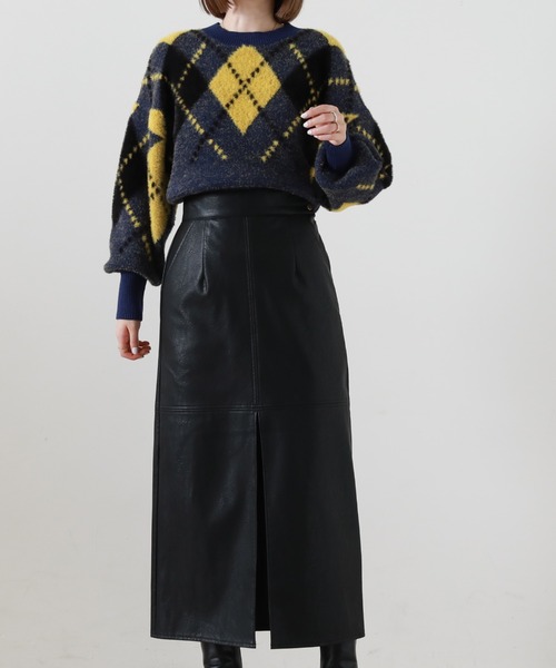 Cheek（チーク）の「アーガイルニットプルオーバー（ニット/セーター・レディース・グレー/ブルー/グリーン・MEDIUM）」の14枚目の写真