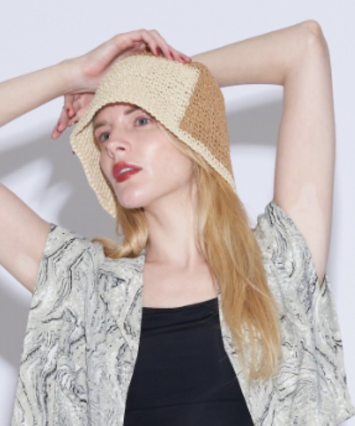 Solace（ソレイス）の「バイカラーハット（ハット・レディース・ブラック/ベージュ/オレンジ/ブルー・FREE）」の9枚目の写真