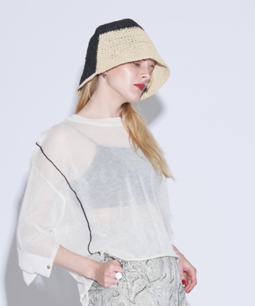 Solace（ソレイス）の「バイカラーハット（ハット・レディース・ブラック/ベージュ/オレンジ/ブルー・FREE）」の13枚目の写真