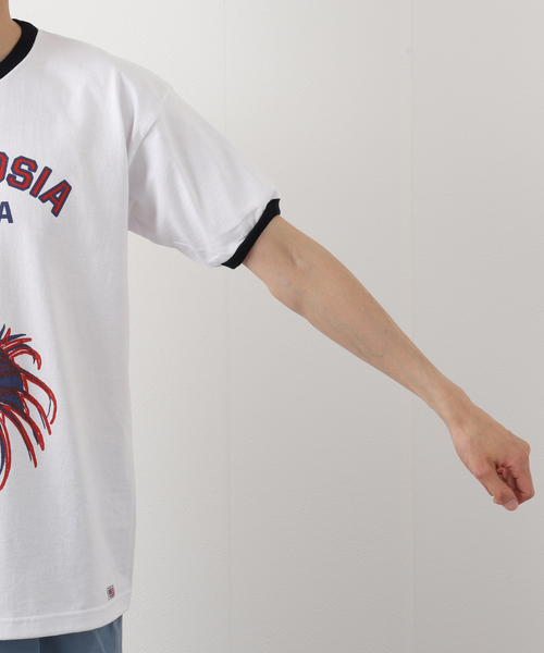 niche.（ニッチ）の「【niche.USA / ニッチ】Potted Ringer-TILL/RED（Tシャツ/カットソー・メンズ・ネイビー・MEDIUM/LARGE）」の9枚目の写真