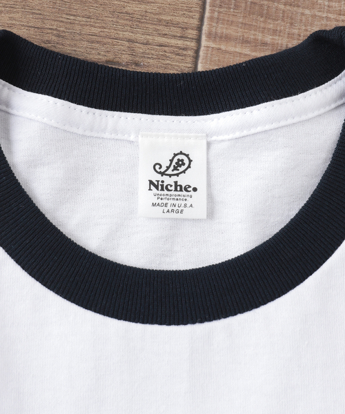niche.（ニッチ）の「【niche.USA / ニッチ】Potted Ringer-TILL/RED（Tシャツ/カットソー・メンズ・ネイビー・MEDIUM/LARGE）」の4枚目の写真