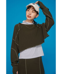 BEAMS BOY | BEAMS BOY / ミリタリー ショート プルオーバー ニット(ニット/セーター)