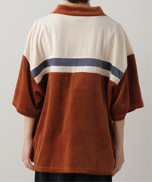 DOUBLE NAME(ダブルネーム)の「ベロアハーフZIP5分袖プルオーバー(Tシャツ/カットソー・レディース・キャメル/ブラック/杢グレー・FREE)」の19枚目の写真