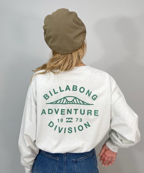 BILLABONG(ビラボン)の「BILLABONG/ビラボン ビッグシルエット/オーバーサイズ/バックプリントロゴロンT/無地ロングスリーブTEE BC014-056(Tシャツ/カットソー・レディース・グリーン/ブラック/ホワイト・M/L)」の2枚目の写真