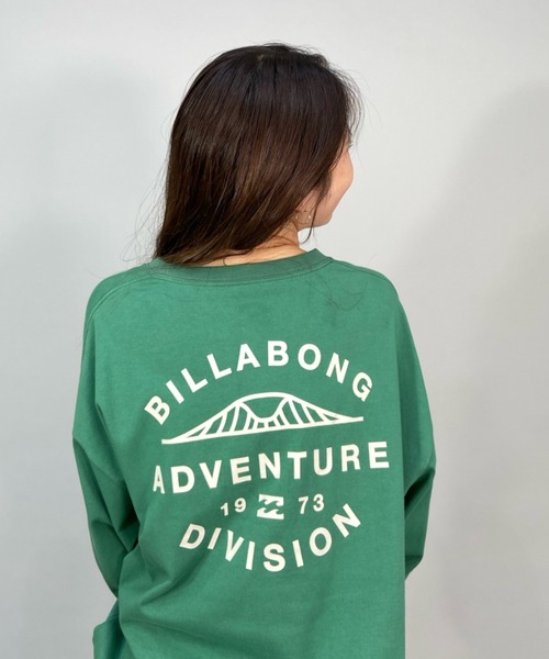 BILLABONG(ビラボン)の「BILLABONG/ビラボン ビッグシルエット/オーバーサイズ/バックプリントロゴロンT/無地ロングスリーブTEE BC014-056(Tシャツ/カットソー・レディース・グリーン/ブラック/ホワイト・M/L)」の3枚目の写真