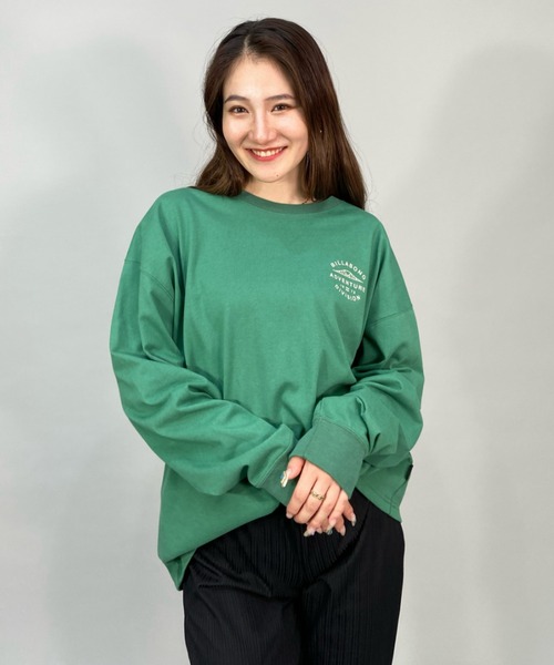 BILLABONG(ビラボン)の「BILLABONG/ビラボン ビッグシルエット/オーバーサイズ/バックプリントロゴロンT/無地ロングスリーブTEE BC014-056(Tシャツ/カットソー・レディース・グリーン/ブラック/ホワイト・M/L)」の12枚目の写真