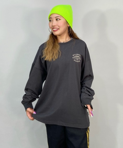BILLABONG(ビラボン)の「BILLABONG/ビラボン ビッグシルエット/オーバーサイズ/バックプリントロゴロンT/無地ロングスリーブTEE BC014-056(Tシャツ/カットソー・レディース・グリーン/ブラック/ホワイト・M/L)」の8枚目の写真