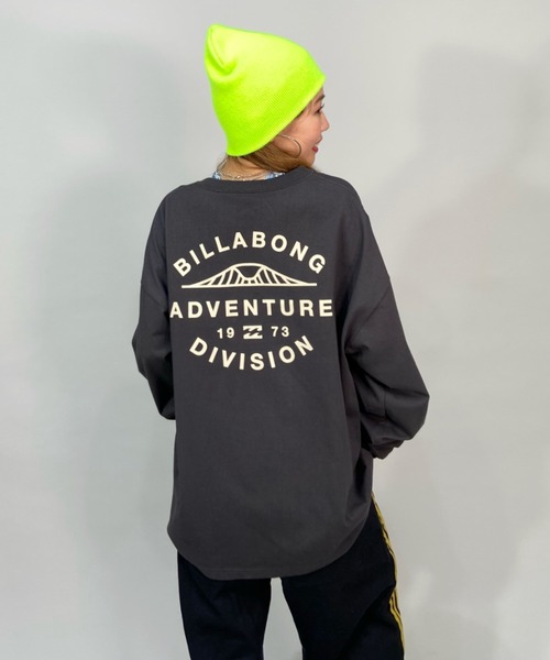 BILLABONG(ビラボン)の「BILLABONG/ビラボン ビッグシルエット/オーバーサイズ/バックプリントロゴロンT/無地ロングスリーブTEE BC014-056(Tシャツ/カットソー・レディース・グリーン/ブラック/ホワイト・M/L)」の9枚目の写真