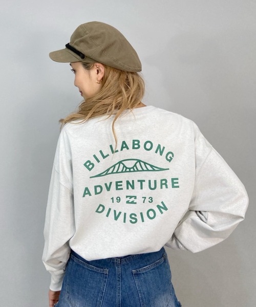 BILLABONG(ビラボン)の「BILLABONG/ビラボン ビッグシルエット/オーバーサイズ/バックプリントロゴロンT/無地ロングスリーブTEE BC014-056(Tシャツ/カットソー・レディース・グリーン/ブラック/ホワイト・M/L)」の5枚目の写真