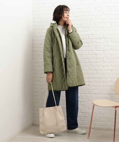 SHOO・LA・RUE（シューラルー）の「◆【撥水】中綿キルティングコート（その他アウター・レディース・ブラック/オリーブ/ナチュラル・02/03/04/05）」の12枚目の写真