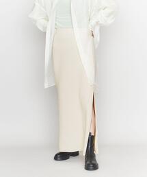 ASTRAET | ＜ASTRAET＞C/P ブークレー スリット リブ マキシスカート(スカート)