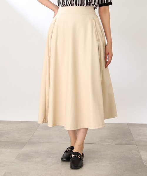 ヨーコチャン ベアワンピース ロング フレア ギャザー 36 黒 ブラック