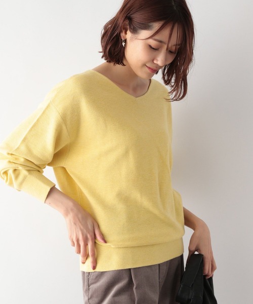 GLOBAL WORK（グローバルワーク）の「トリプルイージーニットプルオーバー/279648（ニット/セーター・レディース・ライトグレー/ブラック/ブラウン/イエロー/オレンジ/グリーン/アイボリー/その他/モカ/ラベンダー/ホワイト系その他/イエロー系その他/ブルーグリーン/ライトベージュ/グリーン系その他・SMALL/MEDIUM/LARGE）」の12枚目の写真