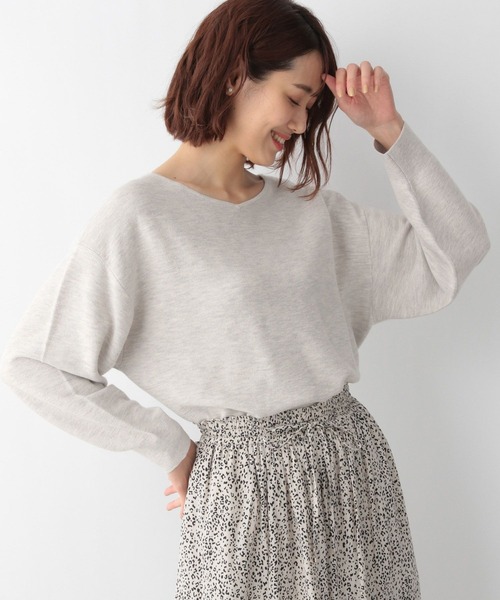 GLOBAL WORK（グローバルワーク）の「トリプルイージーニットプルオーバー/279648（ニット/セーター・レディース・ライトグレー/ブラック/ブラウン/イエロー/オレンジ/グリーン/アイボリー/その他/モカ/ラベンダー/ホワイト系その他/イエロー系その他/ブルーグリーン/ライトベージュ/グリーン系その他・SMALL/MEDIUM/LARGE）」の5枚目の写真