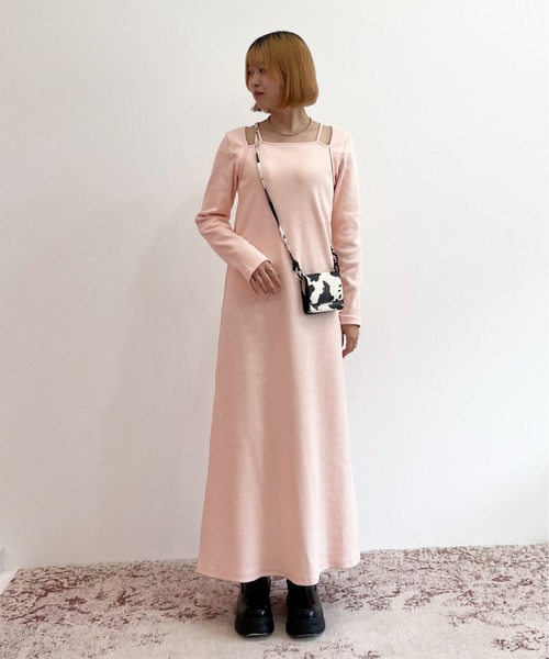 EPIMI E'PIMMY（エピミエピミー）の「レイヤードライクリブカットワンピ―ス（ワンピース・レディース・ブラック/ピンク/アイボリー/オートミール・MEDIUM）」の19枚目の写真