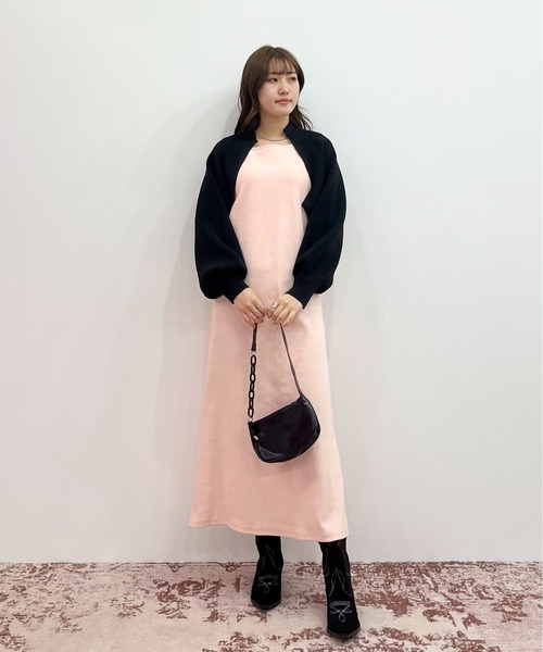 EPIMI E'PIMMY（エピミエピミー）の「レイヤードライクリブカットワンピ―ス（ワンピース・レディース・ブラック/ピンク/アイボリー/オートミール・MEDIUM）」の14枚目の写真