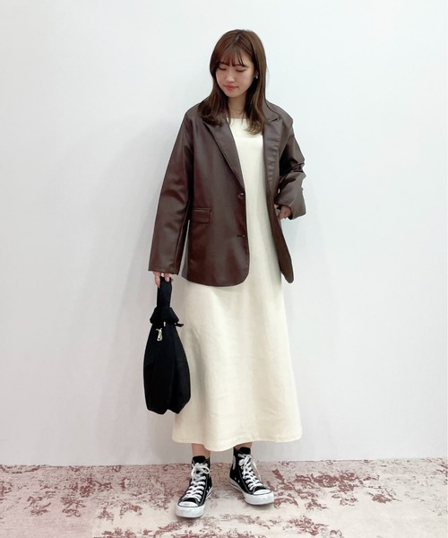 EPIMI E'PIMMY（エピミエピミー）の「レイヤードライクリブカットワンピ―ス（ワンピース・レディース・ブラック/ピンク/アイボリー/オートミール・MEDIUM）」の20枚目の写真