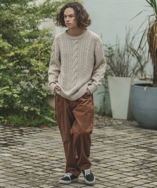 ブラウン　コーデュロイ UNIONSLACKS 303 CORDUROY ユニオンスラック 303｜ブラウン