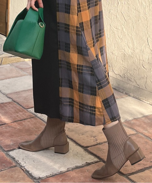 Chez toi（シェトワ）の「サイドニットショートブーツ（ブーツ・レディース・ブラック/モカ/ベージュ・S/M/L）」の14枚目の写真