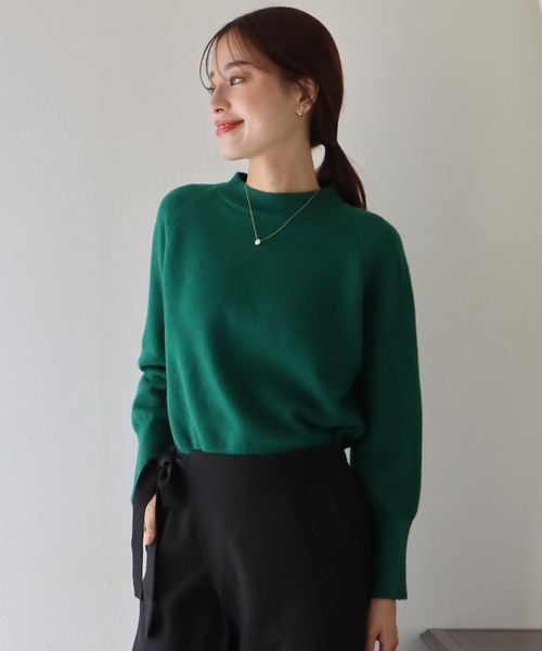 BLUEEAST（ブルーイースト）の「ハイネックニット（ニット/セーター・レディース・ブラック/オレンジ/ブルー/グリーン/アイボリー/モカ/ピンク/ブルーグレー・MEDIUM）」の5枚目の写真