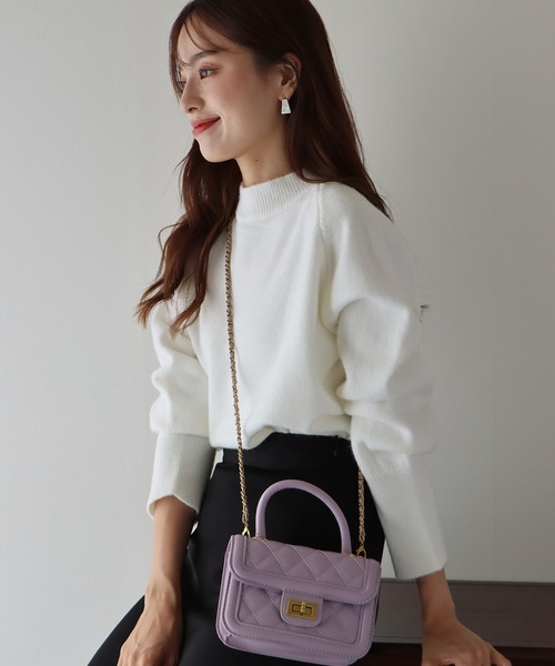 BLUEEAST（ブルーイースト）の「ハイネックニット（ニット/セーター・レディース・ブラック/オレンジ/ブルー/グリーン/アイボリー/モカ/ピンク/ブルーグレー・MEDIUM）」の9枚目の写真