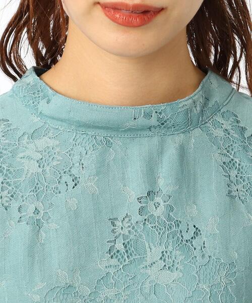 DRESKIP(ドレスキップ)の「◆総レ-スパフ袖プルオーバー(Tシャツ/カットソー・レディース・ダークブラウン/グリーン/ライトパープル/オフホワイト・02/04/03)」の8枚目の写真