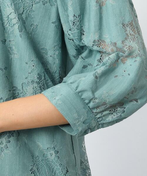 DRESKIP(ドレスキップ)の「◆総レ-スパフ袖プルオーバー(Tシャツ/カットソー・レディース・ダークブラウン/グリーン/ライトパープル/オフホワイト・02/04/03)」の10枚目の写真