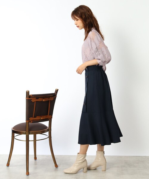 DRESKIP(ドレスキップ)の「◆総レ-スパフ袖プルオーバー(Tシャツ/カットソー・レディース・ダークブラウン/グリーン/ライトパープル/オフホワイト・02/04/03)」の17枚目の写真