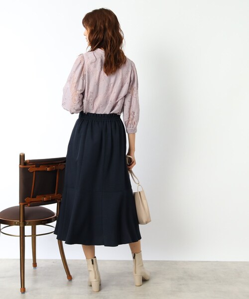 DRESKIP(ドレスキップ)の「◆総レ-スパフ袖プルオーバー(Tシャツ/カットソー・レディース・ダークブラウン/グリーン/ライトパープル/オフホワイト・02/04/03)」の18枚目の写真