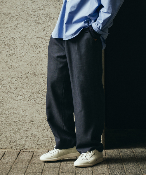 EDIFICE LA BOUCLE（エディフィスラブークル）の「【LA BOUCLE / ラブークル】1タック イージーパンツ（シャークツイード）（その他パンツ・メンズ・ベージュ系その他/ブラック/ブラウン/ネイビー/カーキ・1/2/3）」の11枚目の写真