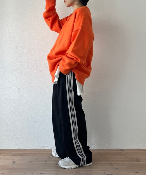 wee9s（ウィークス）の「side line track pants / サイドライン