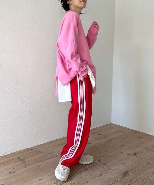 wee9s（ウィークス）の「side line track pants / サイドライン