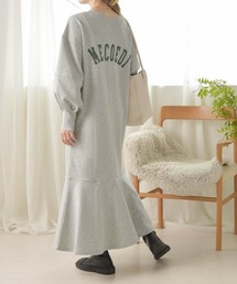 Bab | 【低身長・高身長さん向けのSサイズ、TLサイズあり】ロゴスウェットマーメイドフレアワンピース(ワンピース)